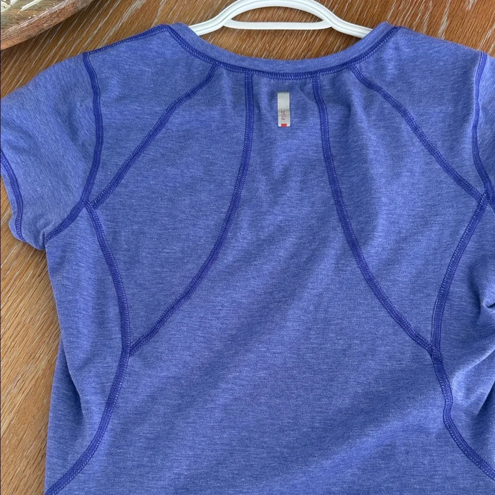 Zella Women's Short Sleeve V-Neck Tee - Blue - Picture 4 of 6